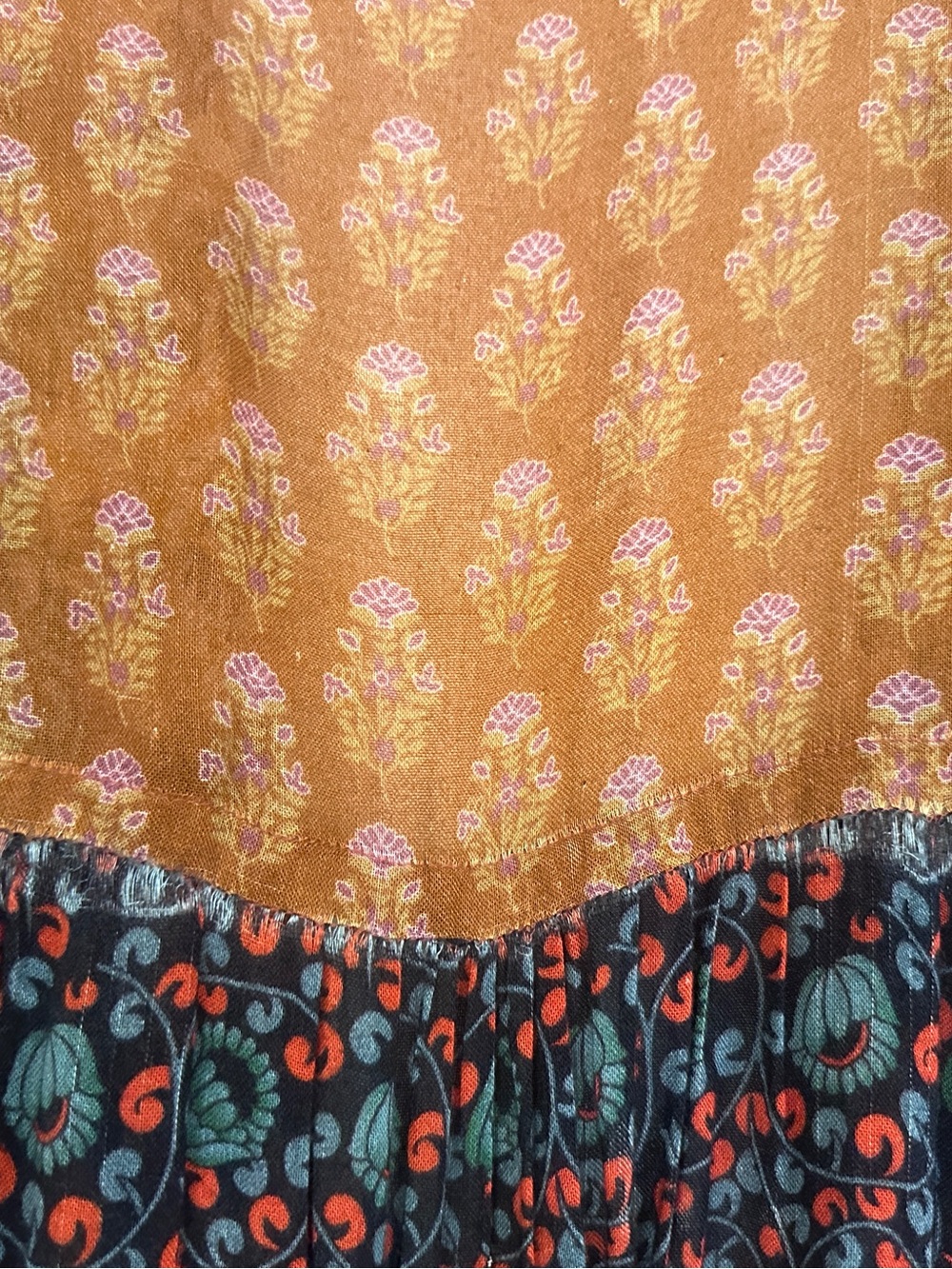 Free People Patchwork High-Low Maxi Dress - Rust Multi - Picture 6 of 7
